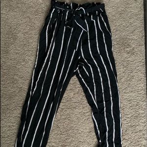 H&M Paper Bag Striped Pants
